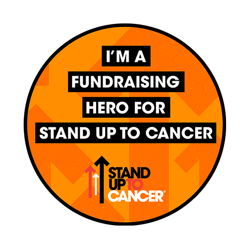 Social badge - I'm a fundraising hero for Stand Up To Cancer.