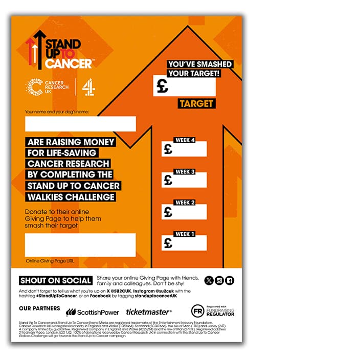 SU2C April Walkies Challenge fundraising pack thumbnail page 5.